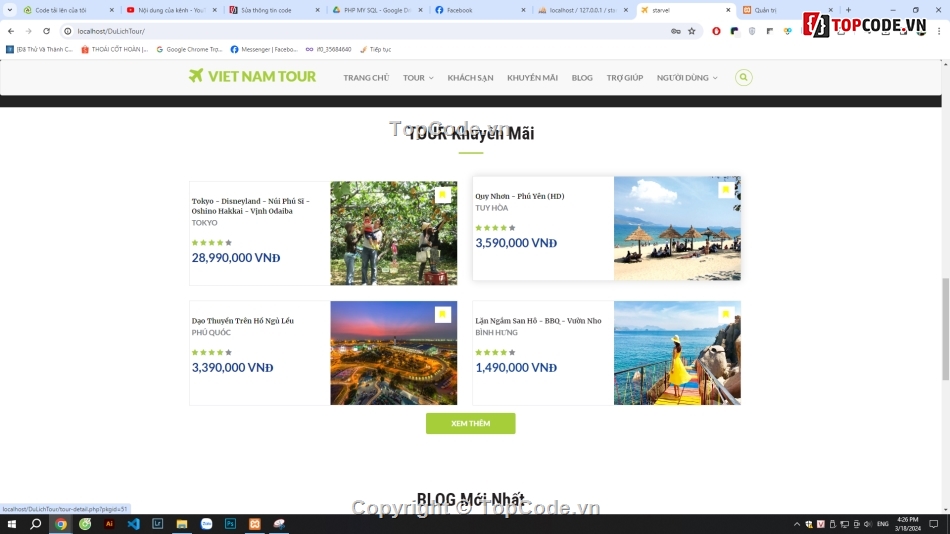 Code Web du lịch,Website du lịch,Website tour du lịch,Code Website du lịch,code khách sạn,code tour du lịch